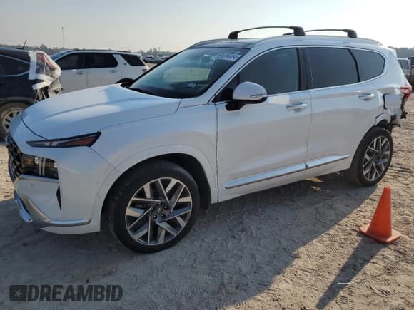 ✅ 2021 Hyundai Santa Fe Calligraphy • VIN: 5NMS5DAL0MH355881 • Lot: 59226954. Wystawiony na Copart z przebiegiem 14 349 mil. Bezpłatny archiwum sprzedaży aukcyjnych z USA i szczegółowy raport historii pojazdu na DreamBid. Zdjęcie 1.