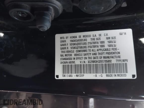 ✅ 2014 Honda CR-V LX • VIN: 3CZRM3H32EG705892 • Lot: 43355319. Wystawiony na IAAI z przebiegiem 117 331 mil. Bezpłatny archiwum sprzedaży aukcyjnych z USA i szczegółowy raport historii pojazdu na DreamBid. Zdjęcie 9.