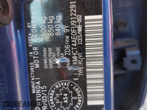 ✅ 2015 Hyundai Accent GLS • VIN: KMHCT4AE0FU912291 • Лот: 73334144. Опубликован ранее на Copart с пробегом 120 567 миль. Бесплатный доступ к архиву аукционных продаж из США и подробный отчёт об истории автомобиля на DreamBid. Изображение 12.