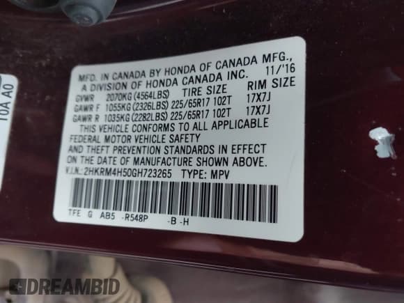 ✅ 2016 Honda CR-V EX • VIN: 2HKRM4H50GH723265 • Лот: 43778252. Опубликован ранее на IAAI с пробегом 93 714 миль. Бесплатный доступ к архиву аукционных продаж из США и подробный отчёт об истории автомобиля на DreamBid. Изображение 9.