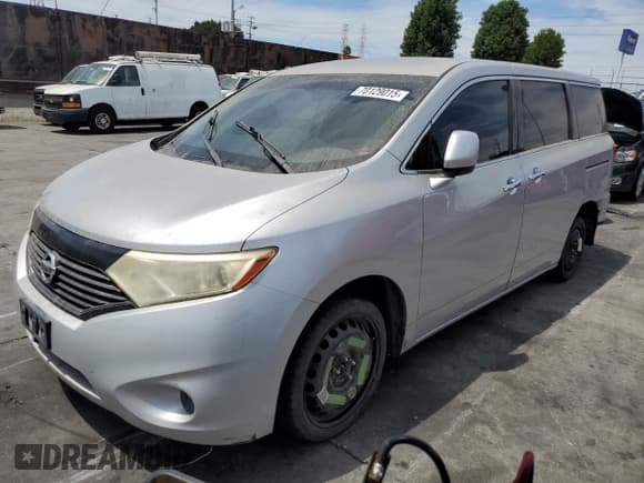 ✅ 2013 Nissan Quest SV • VIN: JN8AE2KP6D9071348 • Lot: 70129015. Listed on Copart with 109,719 mi. Free auction sales archive from the USA and detailed vehicle history report at DreamBid. Image 1.