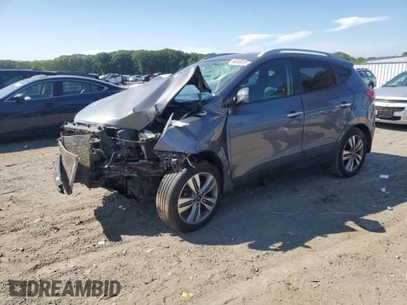 2014 Hyundai Tucson SE z VIN KM8JUCAG8EU849388, wystawiony jako Copart lot #68346055 z przebiegiem Nie podano mil oraz Czysty tytuł • Clean title. Historia ofert i sprzedaży dostępna na DreamBid. Obrazek 1.