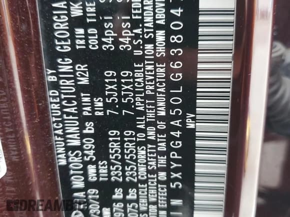 ✅ 2020 Kia Sorento LX • VIN: 5XYPG4A50LG638047 • Лот: 87639825. Опубликован ранее на Copart с пробегом 56 583 миль. Бесплатный доступ к архиву аукционных продаж из США и подробный отчёт об истории автомобиля на DreamBid. Изображение 12.