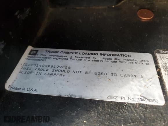 ✅ 1993 Chevrolet S-10 X96 • VIN: 1GCCS14R8P8179826 • Lot: 76541483. Wystawiony na Copart z przebiegiem 217 285 mil. Bezpłatny archiwum sprzedaży aukcyjnych z USA i szczegółowy raport historii pojazdu na DreamBid. Zdjęcie 13.