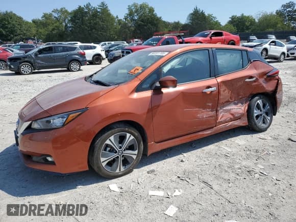 ✅ 2022 Nissan LEAF SV Plus • VIN: 1N4BZ1CV4NC563950 • Lot: 80201705. Listed on Copart with 46,413 mi. Free auction sales archive from the USA and detailed vehicle history report at DreamBid. Image 1.
