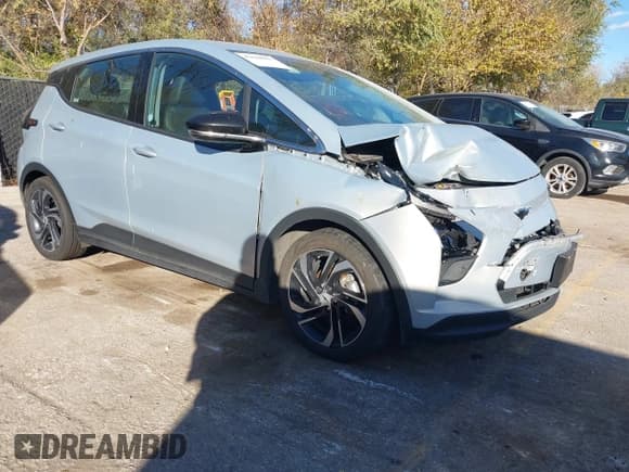 ✅ 2023 Chevrolet Bolt EV 2LT • VIN: 1G1FX6S08P4143599 • Lot: 43648957. Listed on IAAI with 99,625 mi. Free auction sales archive from the USA and detailed vehicle history report at DreamBid. Image 1.