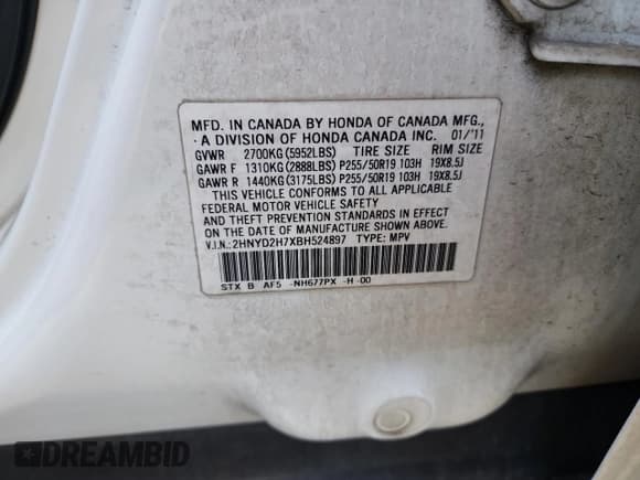 ✅ 2011 Acura MDX Advance • VIN: 2HNYD2H7XBH524897 • Lot: 86508535. Wystawiony na Copart z przebiegiem 149 618 mil. Bezpłatny archiwum sprzedaży aukcyjnych z USA i szczegółowy raport historii pojazdu na DreamBid. Zdjęcie 13.