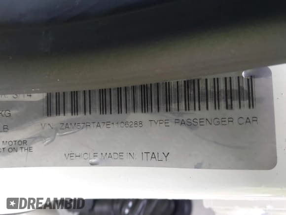 ✅ 2014 Maserati Ghibli S Q4 • VIN: ZAM57RTA7E1106288 • Лот: 43551565. Опубликован ранее на IAAI с пробегом Не указан. Бесплатный доступ к архиву аукционных продаж из США и подробный отчёт об истории автомобиля на DreamBid. Изображение 9.