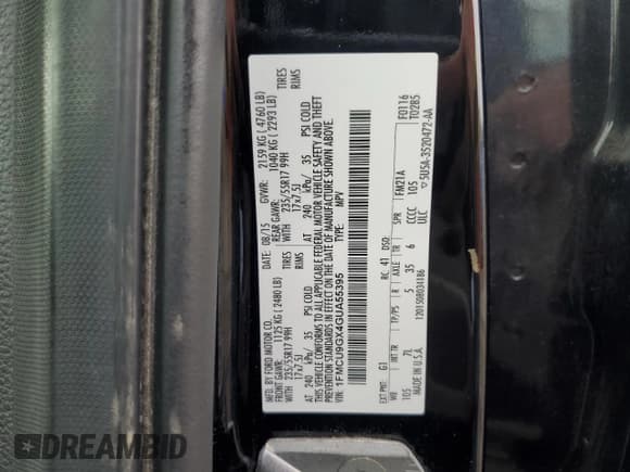 ✅ 2016 Ford Escape SE • VIN: 1FMCU9GX4GUA55395 • Лот: 84233905. Опубликован ранее на Copart с пробегом 174 708 миль. Бесплатный доступ к архиву аукционных продаж из США и подробный отчёт об истории автомобиля на DreamBid. Изображение 13.