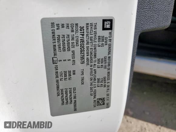 ✅ 2012 GMC Sierra 1500 SLE • VIN: 3GTP1VE02CG279579 • Лот: 91006995. Опубликован ранее на Copart с пробегом 220 190 миль. Бесплатный доступ к архиву аукционных продаж из США и подробный отчёт об истории автомобиля на DreamBid. Изображение 12.