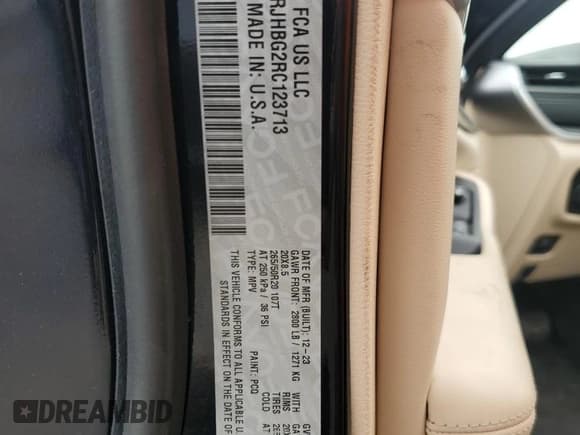 ✅ 2024 Jeep Grand Cherokee Limited • VIN: 1C4RJHBG2RC123713 • Лот: 67323495. Опубликован ранее на Copart с пробегом 43 184 миль. Бесплатный доступ к архиву аукционных продаж из США и подробный отчёт об истории автомобиля на DreamBid. Изображение 13.