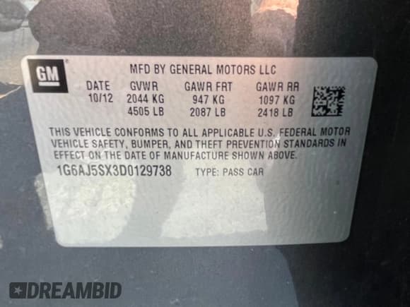 ✅ 2013 Cadillac ATS Performance • VIN: 1G6AJ5SX3D0129738 • Lot: 45818545. Wystawiony na Copart z przebiegiem 110 289 mil. Bezpłatny archiwum sprzedaży aukcyjnych z USA i szczegółowy raport historii pojazdu na DreamBid. Zdjęcie 10.