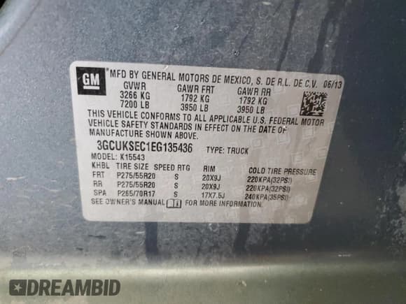 ✅ 2014 Chevrolet Silverado 1500 LTZ • VIN: 3GCUKSEC1EG135436 • Лот: 86884375. Опубликован ранее на Copart с пробегом 168 121 миль. Бесплатный доступ к архиву аукционных продаж из США и подробный отчёт об истории автомобиля на DreamBid. Изображение 12.