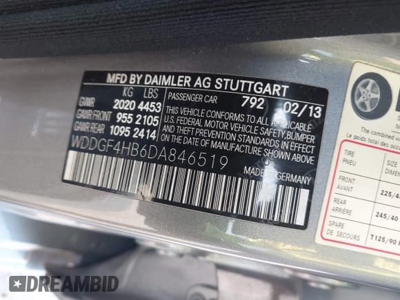 ✅ 2013 Mercedes-Benz C 250 Sport • VIN: WDDGF4HB6DA846519 • Lot: 43530425. Listed on IAAI with 147,077 mi. Free auction sales archive from the USA and detailed vehicle history report at DreamBid. Image 9.