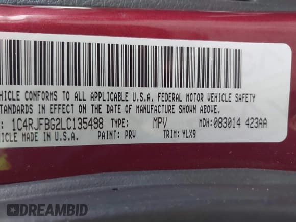 ✅ 2020 Jeep Grand Cherokee Limited X • VIN: 1C4RJFBG2LC135498 • Lot: 42307746. Listed on IAAI with 88,352 mi. Free auction sales archive from the USA and detailed vehicle history report at DreamBid. Image 9.
