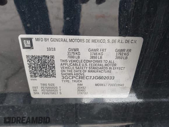 ✅ 2018 Chevrolet Silverado 1500 LT • VIN: 3GCPCREC7JG602033 • Lot: 43407063. Wystawiony na IAAI z przebiegiem 81 468 mil. Bezpłatny archiwum sprzedaży aukcyjnych z USA i szczegółowy raport historii pojazdu na DreamBid. Zdjęcie 9.