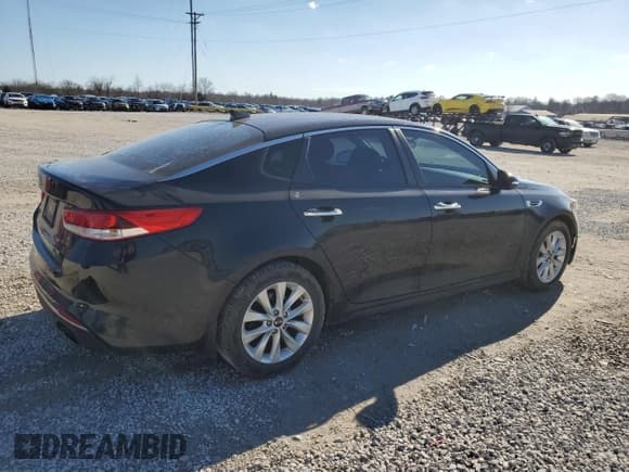 ✅ 2018 Kia Optima LX • VIN: 5XXGT4L36JG259076 • Lot: 46780695. Listed on Copart with 81,068 mi. Free auction sales archive from the USA and detailed vehicle history report at DreamBid. Image 3.
