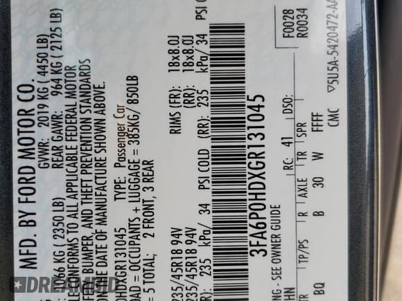 ✅ 2016 Ford Fusion SE • VIN: 3FA6P0HDXGR131045 • Лот: 81101905. Опубликован ранее на Copart с пробегом 189 563 миль. Бесплатный доступ к архиву аукционных продаж из США и подробный отчёт об истории автомобиля на DreamBid. Изображение 12.