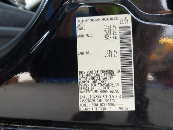 ✅ 2022 Nissan Altima SV • VIN: 1N4BL4DV8NN314573 • Lot: 42917483. Wystawiony na IAAI z przebiegiem 100 889 mil. Bezpłatny archiwum sprzedaży aukcyjnych z USA i szczegółowy raport historii pojazdu na DreamBid. Zdjęcie 9.