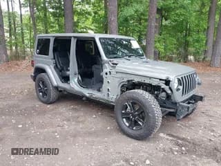 ✅ 2021 Jeep Wrangler Unlimited Sahara • VIN: 1C4HJXEG0MW703812 • Lot: 42186089. Listed on IAAI with 50,349 mi. Free auction sales archive from the USA and detailed vehicle history report at DreamBid. Image 1.