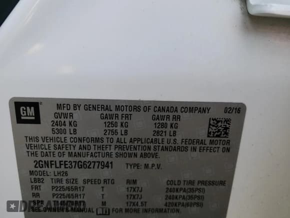 ✅ 2016 Chevrolet Equinox LT • VIN: 2GNFLFE37G6277941 • Лот: 69565744. Опубликован ранее на Copart с пробегом 87 359 миль. Бесплатный доступ к архиву аукционных продаж из США и подробный отчёт об истории автомобиля на DreamBid. Изображение 15.