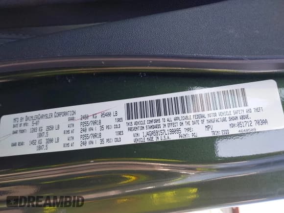 ✅ 2007 Jeep Wrangler Unlimited Sahara • VIN: 1J4GA59157L198095 • Lot: 43011519. Listed on IAAI with 198,022 mi. Free auction sales archive from the USA and detailed vehicle history report at DreamBid. Image 9.