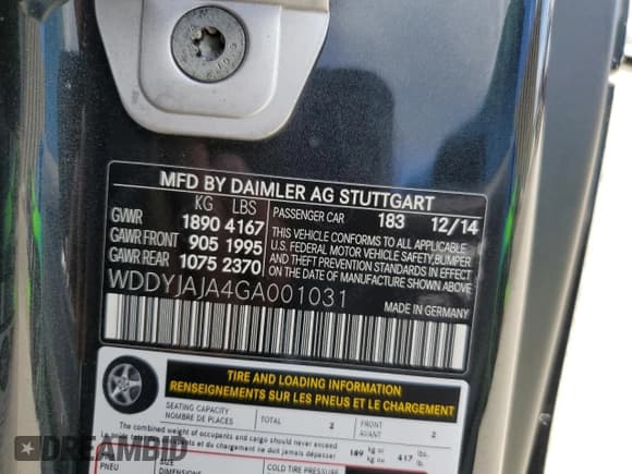 ✅ 2016 Mercedes-Benz AMG GT • VIN: WDDYJAJA4GA001031 • Lot: 70315432. Wystawiony na Copart z przebiegiem 25 480 mil. Bezpłatny archiwum sprzedaży aukcyjnych z USA i szczegółowy raport historii pojazdu na DreamBid. Zdjęcie 14.