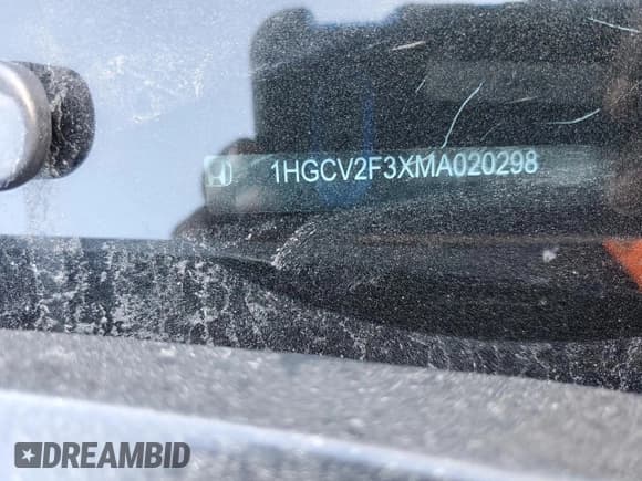 ✅ 2021 Honda Accord Sport • VIN: 1HGCV2F3XMA020298 • Lot: 89734185. Wystawiony na Copart z przebiegiem 44 436 mil. Bezpłatny archiwum sprzedaży aukcyjnych z USA i szczegółowy raport historii pojazdu na DreamBid. Zdjęcie 12.