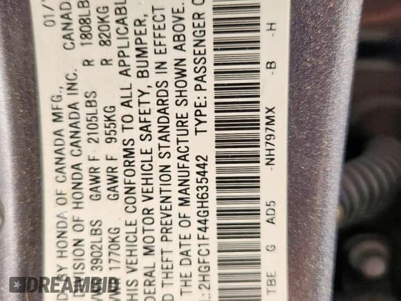 ✅ 2016 Honda Civic EX-T • VIN: 2HGFC1F44GH635442 • Lot: 80125755. Wystawiony na Copart z przebiegiem 129 651 mil. Bezpłatny archiwum sprzedaży aukcyjnych z USA i szczegółowy raport historii pojazdu na DreamBid. Zdjęcie 12.