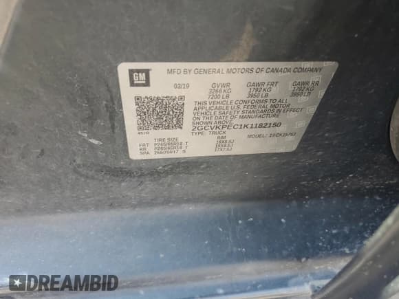 ✅ 2019 Chevrolet Silverado 1500 LT • VIN: 2GCVKPEC1K1182150 • Lot: 64535195. Wystawiony na Copart z przebiegiem 129 522 mil. Bezpłatny archiwum sprzedaży aukcyjnych z USA i szczegółowy raport historii pojazdu na DreamBid. Zdjęcie 12.