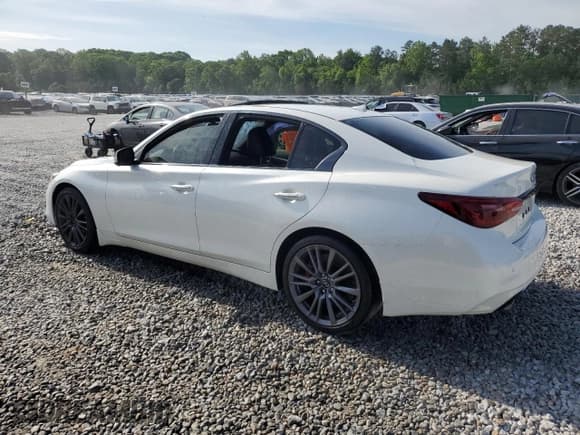 ✅ 2023 Infiniti Q50 Red Sport 400 • VIN: JN1FV7DP5PM570593 • Lot: 52403665. Listed on Copart with 12,261 mi. Free auction sales archive from the USA and detailed vehicle history report at DreamBid. Image 2.