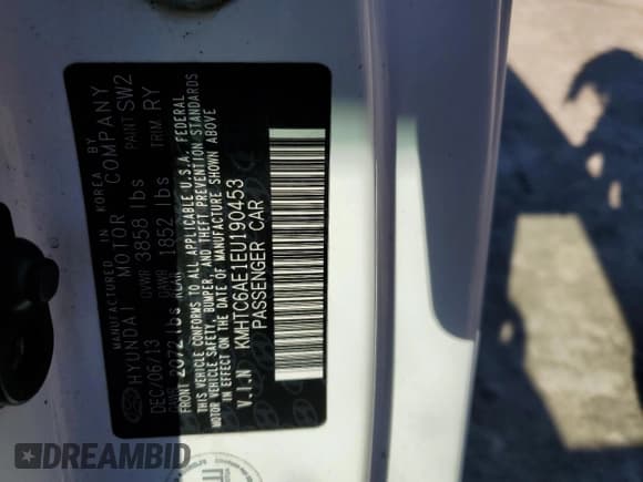 ✅ 2014 Hyundai Veloster Turbo • VIN: KMHTC6AE1EU190453 • Lot: 84866584. Wystawiony na Copart z przebiegiem Nie podano. Bezpłatny archiwum sprzedaży aukcyjnych z USA i szczegółowy raport historii pojazdu na DreamBid. Zdjęcie 12.