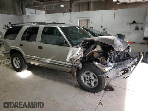 1999 Chevrolet Blazer LS with VIN 1GNDT13W9X2105768, listed as a Copart auction lot 80141174 with 193,804 mi miles and Salvage title. Bid and sale history available at DreamBid. Image 4.
