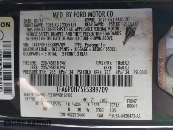 ✅ 2014 Ford Fusion SE • VIN: 1FA6P0H75E5389709 • Lot: 42758684. Wystawiony na IAAI z przebiegiem 193 812 mil. Bezpłatny archiwum sprzedaży aukcyjnych z USA i szczegółowy raport historii pojazdu na DreamBid. Zdjęcie 9.