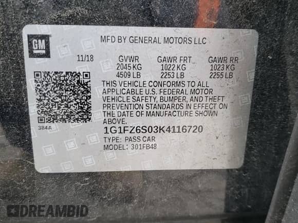 2019 Chevrolet Bolt EV Premier z VIN 1G1FZ6S03K4116720, wystawiony jako Copart lot #38504344 z przebiegiem 29 390 mil mil oraz . Historia ofert i sprzedaży dostępna na DreamBid. Obrazek 12.