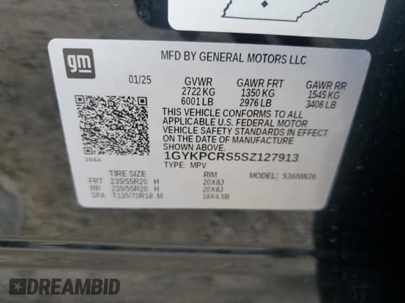 ✅ 2025 Cadillac XT6 FWD Premium Luxury • VIN: 1GYKPCRS5SZ127913 • Lot: 68440585. Listed on Copart with 3,277 mi. Free auction sales archive from the USA and detailed vehicle history report at DreamBid. Image 14.