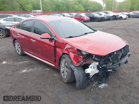 ✅ 2016 Hyundai Sonata Sport • VIN: 5NPE34AFXGH389119 • Лот: 42182734. Опубликован ранее на IAAI с пробегом 92 966 миль. Бесплатный доступ к архиву аукционных продаж из США и подробный отчёт об истории автомобиля на DreamBid. Изображение 1.