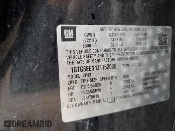 ✅ 2018 GMC Canyon 4WD Denali • VIN: 1GTG6EEN1J1152086 • Lot: 53856655. Listed on Copart with 94,238 mi. Free auction sales archive from the USA and detailed vehicle history report at DreamBid. Image 12.