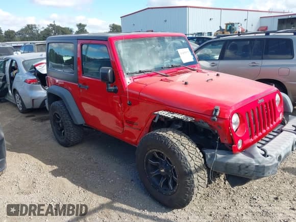 ✅ 2015 Jeep Wrangler Sport • VIN: 1C4AJWAG9FL657273 • Lot: 43485875. Listed on IAAI with 96,641 mi. Free auction sales archive from the USA and detailed vehicle history report at DreamBid. Image 1.