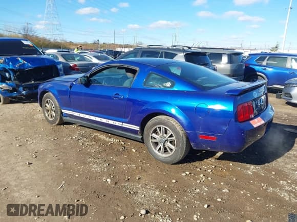 ✅ 2005 Ford Mustang Deluxe • VIN: 1ZVFT80N455145187 • Лот: 43810779. Опубликован ранее на IAAI с пробегом 157 263 миль. Бесплатный доступ к архиву аукционных продаж из США и подробный отчёт об истории автомобиля на DreamBid. Изображение 3.