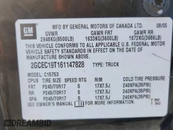 2006 Chevrolet Silverado 1500 LS с VIN 2GCEC19T161147828, выставлен на аукционе Copart как лот 82702445 с пробегом Не указан миль и Чистый • Clean title. История ставок и продаж доступна на DreamBid. Изображение 12.