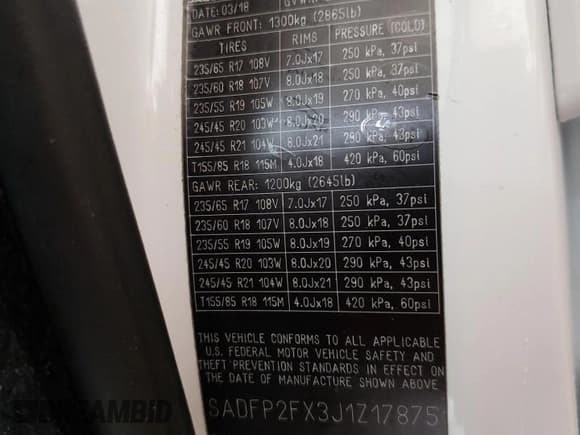 ✅ 2018 Jaguar E-Pace SE • VIN: SADFP2FX3J1Z17875 • Лот: 38032734. Опубликован ранее на Copart с пробегом 84 732 миль. Бесплатный доступ к архиву аукционных продаж из США и подробный отчёт об истории автомобиля на DreamBid. Изображение 13.