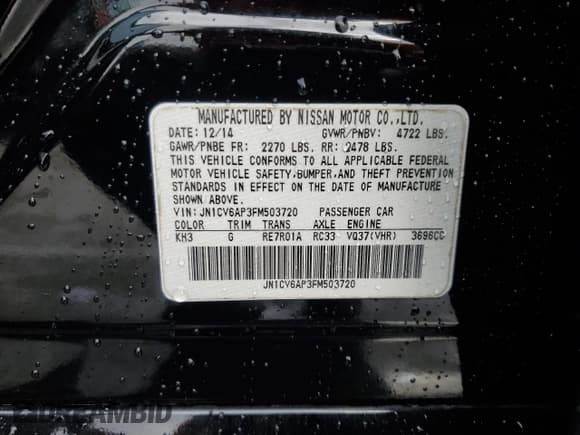 ✅ 2015 Infiniti Q40 • VIN: JN1CV6AP3FM503720 • Lot: 80296395. Wystawiony na Copart z przebiegiem 93 197 mil. Bezpłatny archiwum sprzedaży aukcyjnych z USA i szczegółowy raport historii pojazdu na DreamBid. Zdjęcie 12.