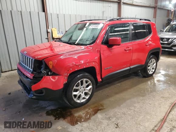 ✅ 2017 Jeep Renegade Latitude • VIN: ZACCJBBB7HPE70942 • Лот: 91516985. Опубликован ранее на Copart с пробегом 130 549 миль. Бесплатный доступ к архиву аукционных продаж из США и подробный отчёт об истории автомобиля на DreamBid. Изображение 1.