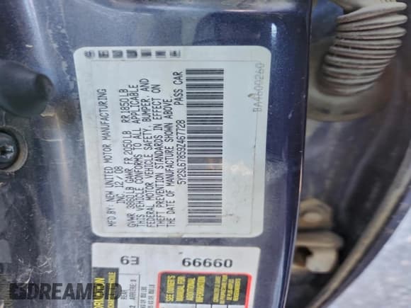 ✅ 2009 Pontiac Vibe 1SA • VIN: 5Y2SL67859Z467728 • Lot: 93931295. Listed on Copart with 214,548 mi. Free auction sales archive from the USA and detailed vehicle history report at DreamBid. Image 12.