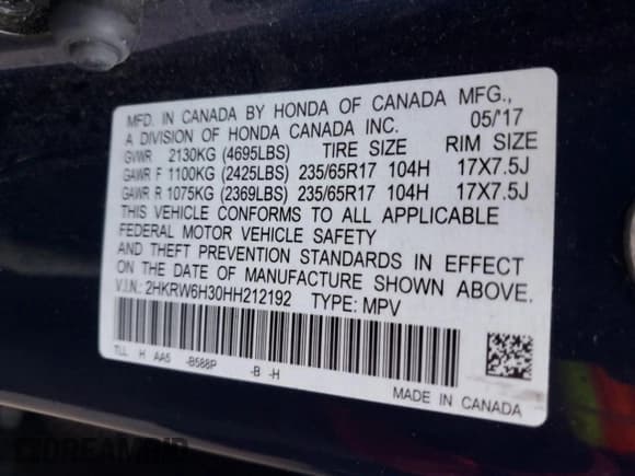 ✅ 2017 Honda CR-V LX • VIN: 2HKRW6H30HH212192 • Lot: 90241985. Listed on Copart with 206,846 mi. Free auction sales archive from the USA and detailed vehicle history report at DreamBid. Image 13.