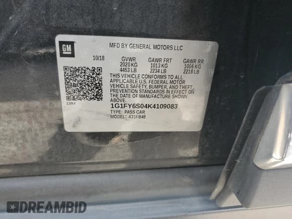 ✅ 2019 Chevrolet Bolt EV LT • VIN: 1G1FY6S04K4109083 • Lot: 78414744. Wystawiony na Copart z przebiegiem 163 465 mil. Bezpłatny archiwum sprzedaży aukcyjnych z USA i szczegółowy raport historii pojazdu na DreamBid. Zdjęcie 12.