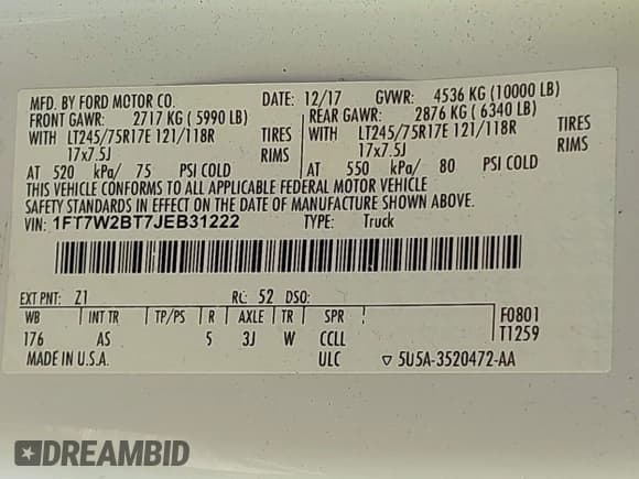 ✅ 2018 Ford F-250 King Ranch • VIN: 1FT7W2BT7JEB31222 • Лот: 43767459. Опубликован ранее на IAAI с пробегом 254 782 миль. Бесплатный доступ к архиву аукционных продаж из США и подробный отчёт об истории автомобиля на DreamBid. Изображение 9.
