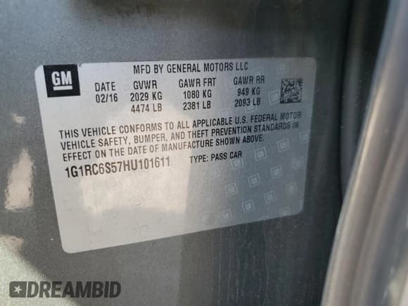 ✅ 2017 Chevrolet Volt LT • VIN: 1G1RC6S57HU101611 • Lot: 62213444. Wystawiony na Copart z przebiegiem 77 437 mil. Bezpłatny archiwum sprzedaży aukcyjnych z USA i szczegółowy raport historii pojazdu na DreamBid. Zdjęcie 15.