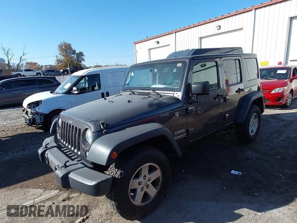 ✅ 2017 Jeep Wrangler Unlimited Sport • VIN: 1C4BJWDG2HL737047 • Lot: 43702240. Listed on IAAI with 105,048 mi. Free auction sales archive from the USA and detailed vehicle history report at DreamBid. Image 2.